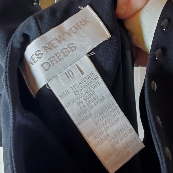 Jones New York Black Cocktail Dress - Size 10 NWT - Picture 10 of 12